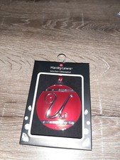 Round Letter U Red Holiday Ornament Harvey Lewis Crystals from Swarovski