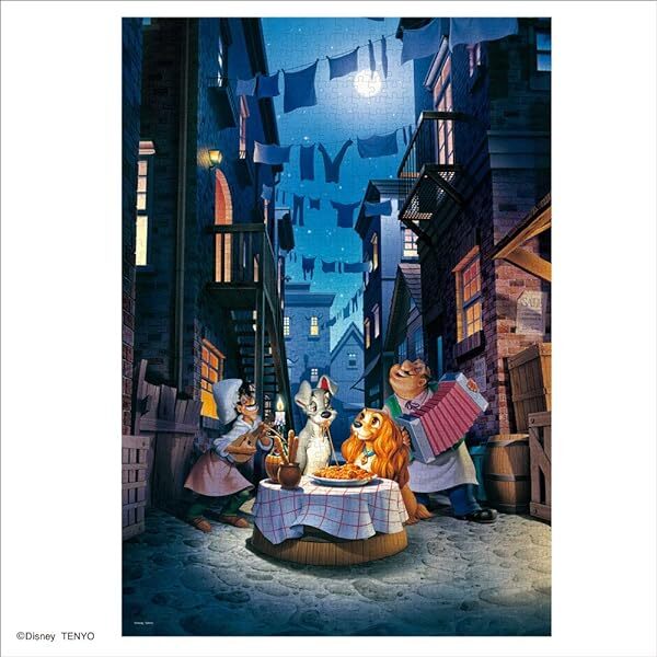 Thumbnail - Jigsaw Puzzle Disney 'moonlight Dinner' Luminous Type 1000p Tenyo