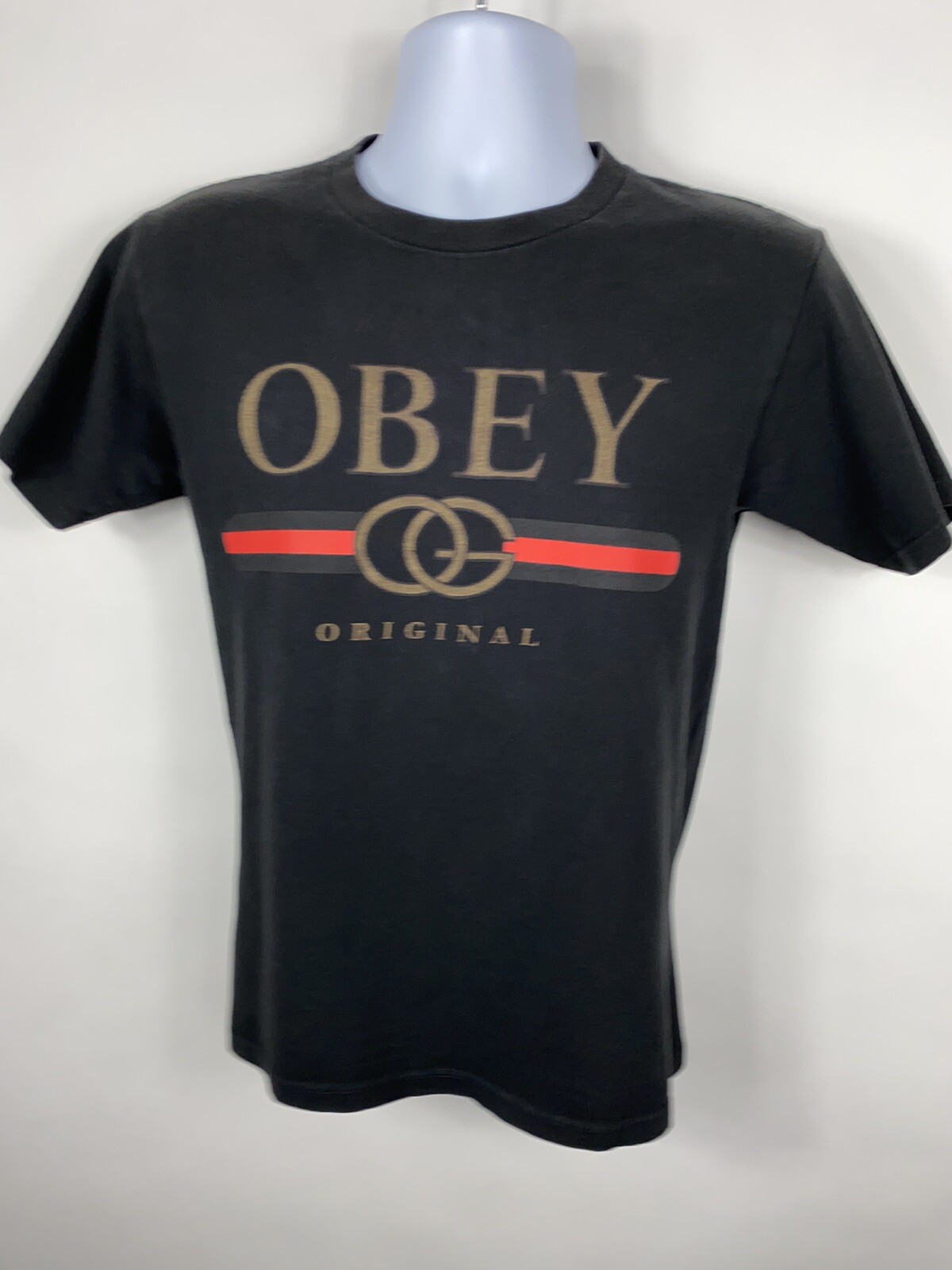 OBEY Propaganda Logo Shirt Black Mens Small Skate… - image 9