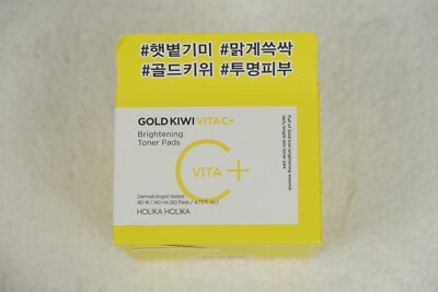 Holika Holika Gold Kiwi Vita C+ Brightening Toner Pads 140ml (80 pads)