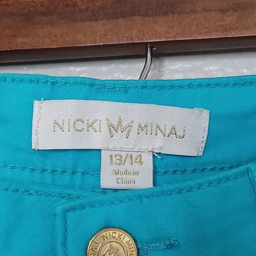 Nicki Minaj Blue Mid Rise Shorts Size 13/14 - Picture 6 of 13