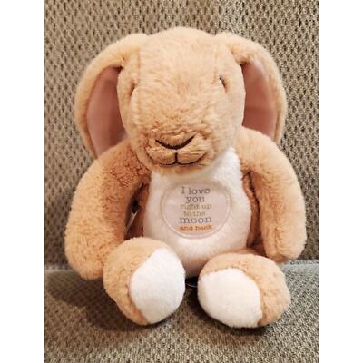 How Much I Love You Bunny Rabbit Stuffed Animal Plush Toy Embroidered Eyes