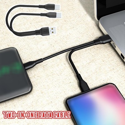 Kurzes Multi Typ C Ladekabel 2 in 1 Mehrfach USB Schnellladekabel S9 Sneu New~