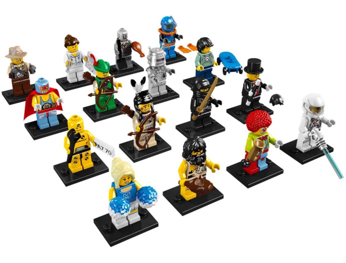 LEGO 8683 Completed Set of 16 Minifigures Series 1 New Authentic 