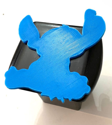 Stitch in 3d - Black with Blue 2 inch Trailer Hitch Cover - Cool Design 