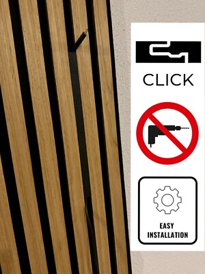 Click System Kabelkanal ( Kabelabdeckung ) für Akustikpaneele - modern