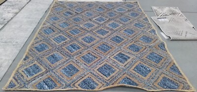NATURAL BLUE 8'-0'' x 10'-0'' Broken Thread Rug Reduced Price 1172773405 CAP354A-8