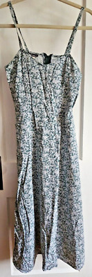 Vtg MY MICHELL floral sundress Junior  7/8 spaghetti strap made in USA