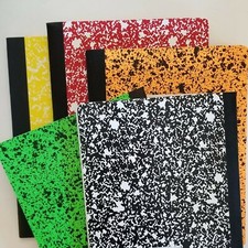Composition Notebook COLLEGE Ruled Black Green Yellow Orange Red - may vary 5-Pk