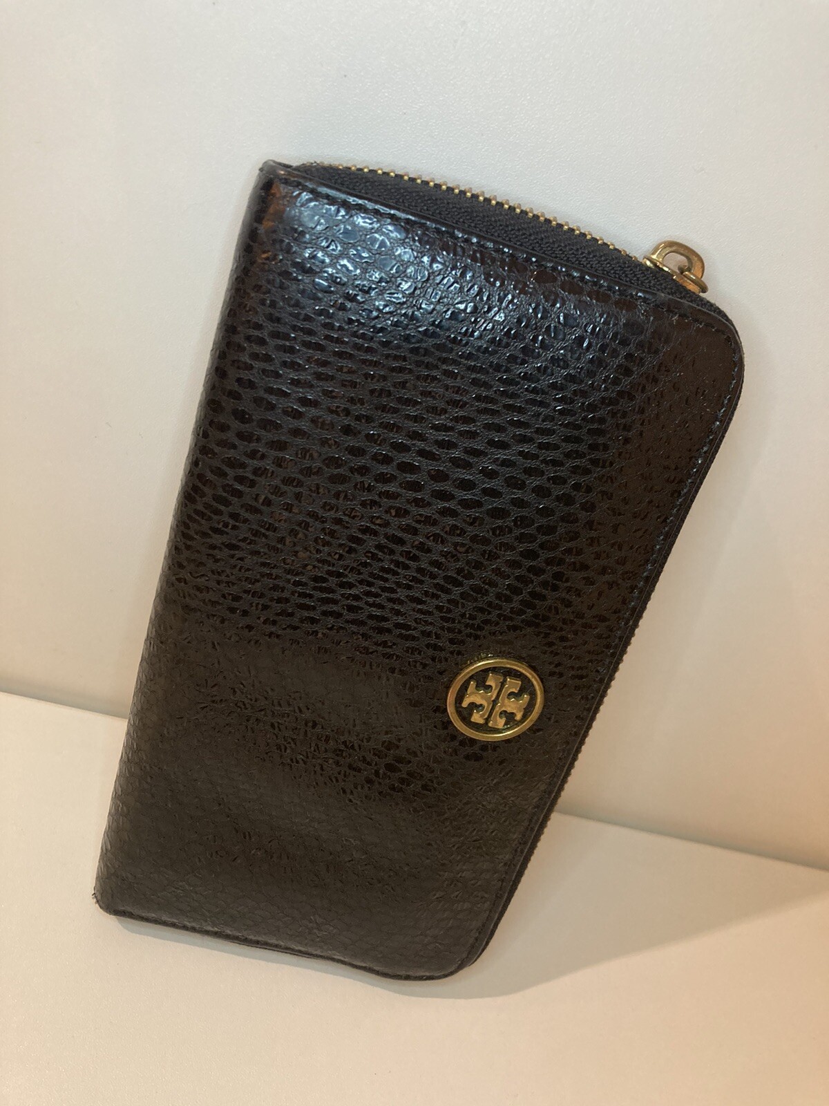 Tory Burch Black Python Embossed Ziparound Contin… - image 16