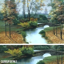 34W"x24H" COUNTRY REVERIE by DIANE ROMANELLO  - BRIDGE STREAM CHOICES of CANVAS