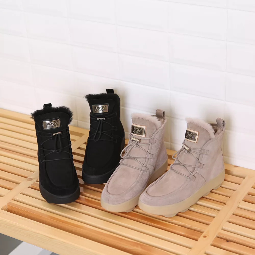 UGG Boots Womens Lace Up Sneakers Australian Premium Sheepskin