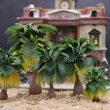 15 Pcs Diorama Miniature Palm Trees Green Model Tree Scenery Landscape Supplies