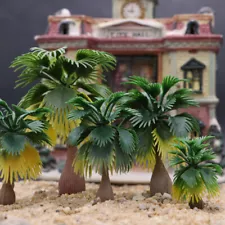 15 Pcs Desert Diorama Supplies Miniature Palm Trees Green Model Tree