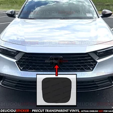 For Honda Accord 2023-25 Front Tint Vinyl on Emblem Precut Dark Smoke ppf Decal