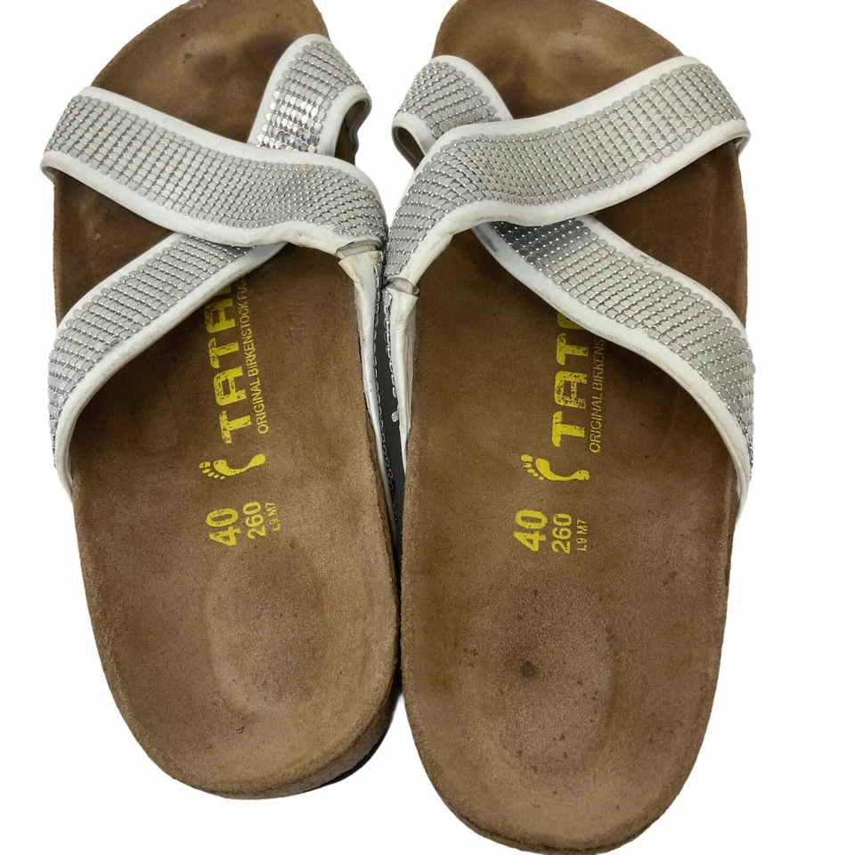 Босоножки-слайды Tatami от Birkenstock женские размер ЕС 40 узкие белая кожа - Изображение 2 из 4