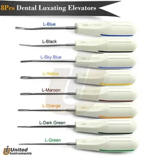 PREMIUM SURGICAL LUXATION ELEVATORS DENTAL TOOTH EXTRACTION ROOT ELEVATOR 8PCS