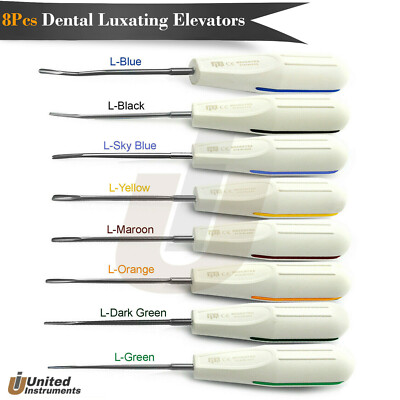 PREMIUM SURGICAL LUXATION ELEVATORS DENTAL TOOTH EXTRACTION ROOT ELEVATOR 8PCS