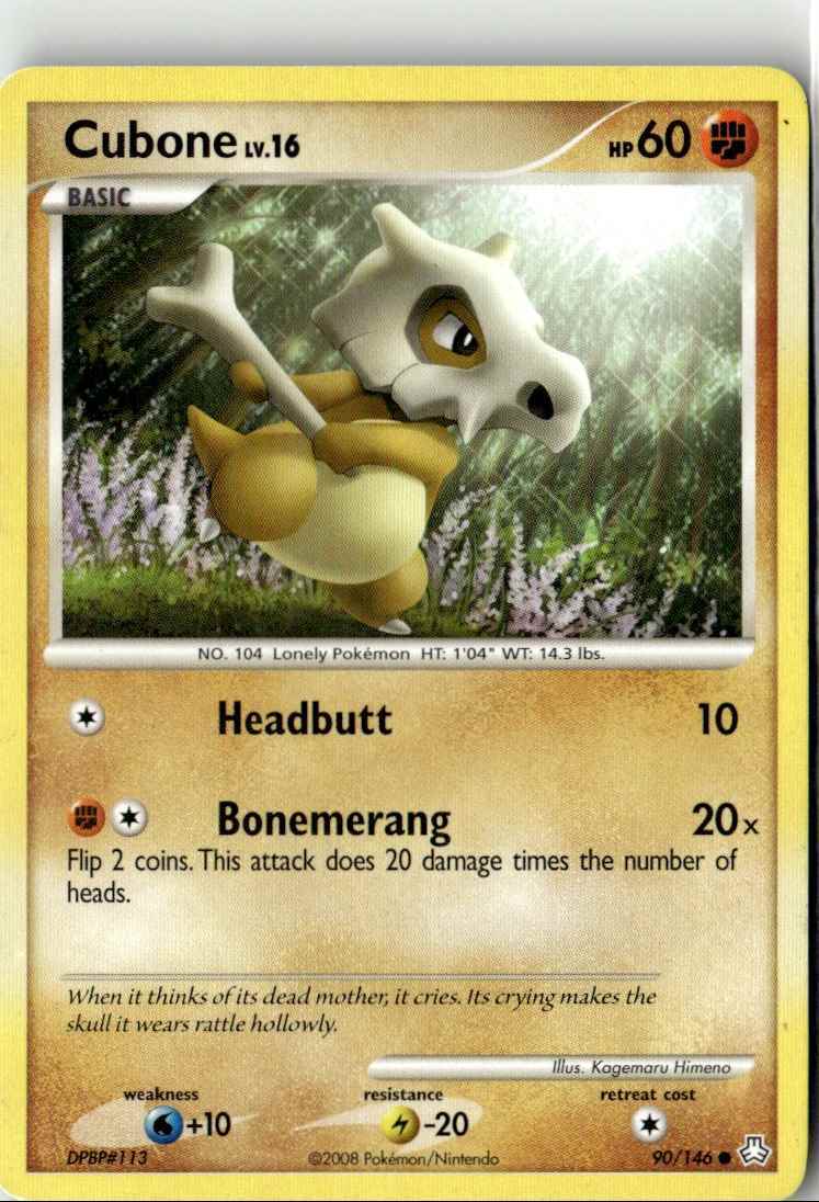 2008 DIAMOND & PEARL LEGENDS AWAKENED CUBONE 90/146