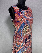 Tommy Hilfiger Sun Dress Size 8 Paisley Midi Floral Bohemian Romantic Hippie