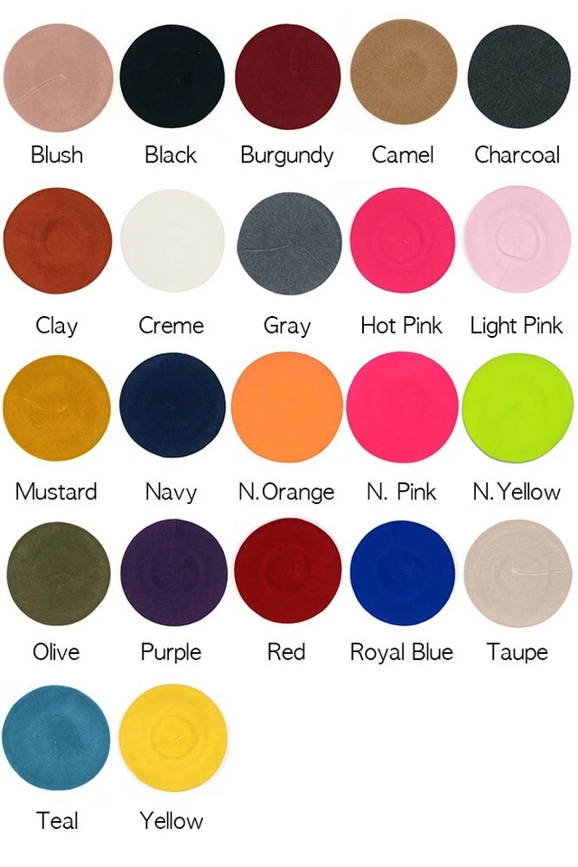 ScarvesMe Mujer Suave Color Sólido Elástico Boina Gorro Gorra Foto 3 de 3