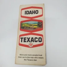 Vintage Texaco Idaho Gas Station State Highway Travel Road Map