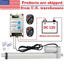 Linear Actuator 12V W/ Remote Control Heavy Duty 1500N/330lbs Electric Motor IG