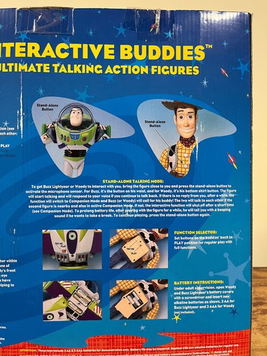 Thinkway Toy Story 2 Buzz Woody interaktive Freunde sprechende Actionfiguren Neu im Karton - Bild 9 von 12