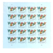 Pane of 20 Scoot# 5635 - 2021 First-Class Happy Birthday Stamp Celebration Party
