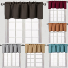 NEW 1PC SOLID VALANCE WINDOW CURTAIN THERMAL 100 INSULATE BLACKOUT TVLO 