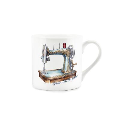 Sewing Mug - Vintage Sewing Machine Sew Little Time Bone China Cup Gift