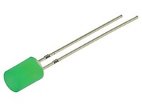 5X OSG5TA5GE4B Led GrüN 5Mm 500Mcd 140° Front: Flach 3,1-3,4VDC Anz. Ausg: 2 Opt