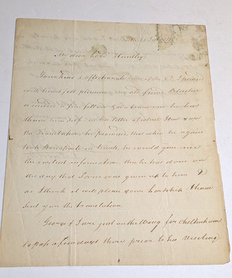 1815 Battle Of Waterloo Letter   Napoleon Defeat Reaction To Marquis of Headley