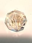 Lovely Vintage Clear Colorless Glass Precision Inlay Button.  Octagon. Small. — photo 6