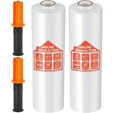 Stretch Film, 80 Gauge,15 Inch x 1000 Feet Shrink Wrap for Pallet Wrap, Indus...