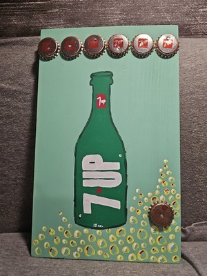7~up Bottle Hand-painted Art / Wall