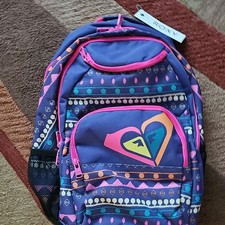 ROXY Girls Geometric Backpack Zip Closure Pad...