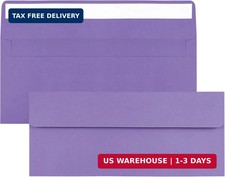 50 Pack Dark Purple 10 Business Envelopes, Standard Envelopes Self Seal, 4 1/8