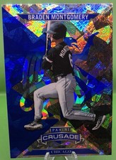 2025 Panini Crusade Braden Montgomery Blue Cracked Ice #15