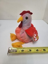 1996 Ty Beanie Baby DOODLE The Rooster Stuffed Plush Toy 