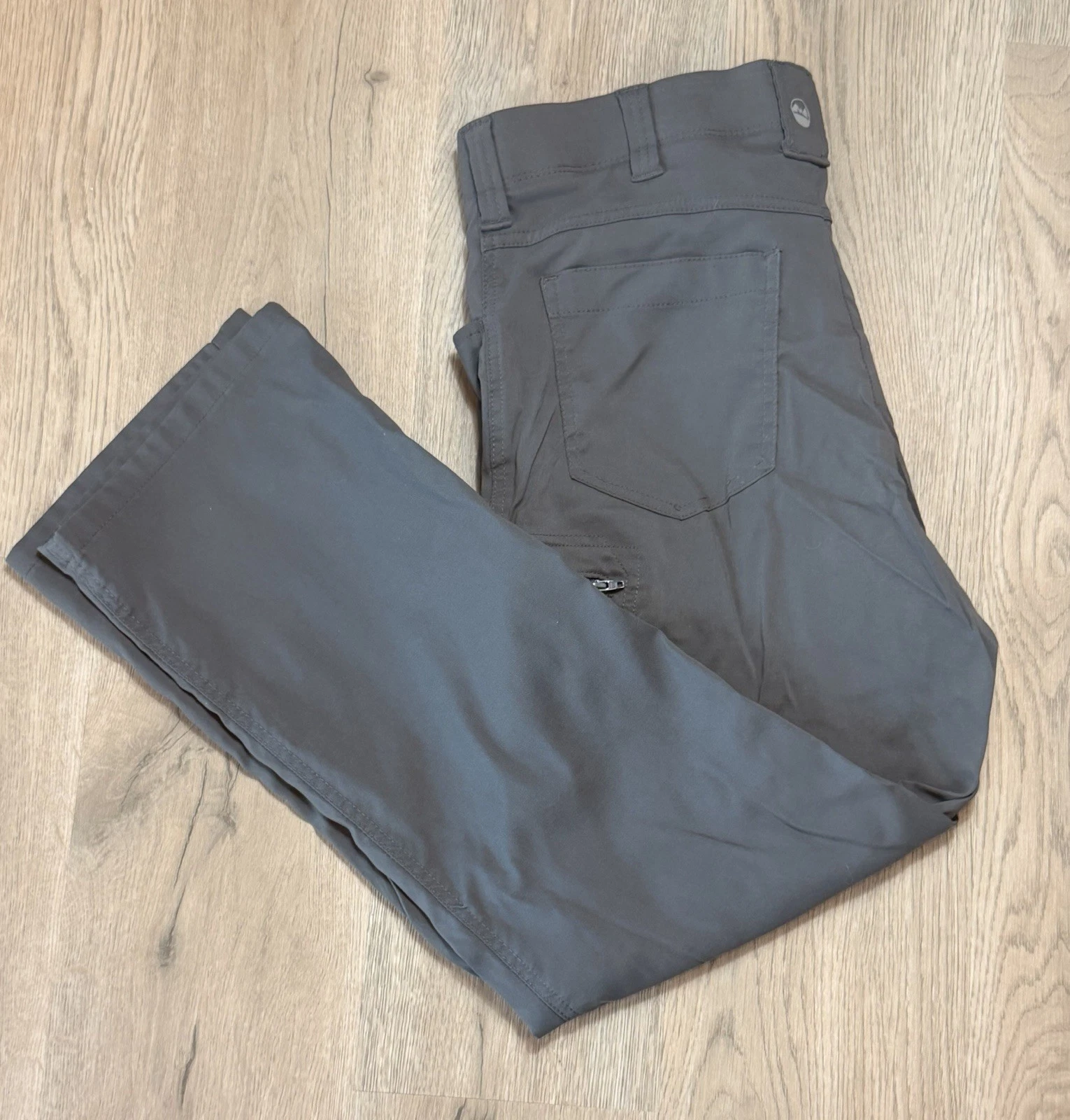 Wrangler Workwear Cargo Pants Mens 36x30 * Dark Grey Straight Hiking Quick Dry
