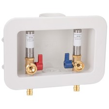 1 Piece Washing Machine Outlet Box PEX-A Expansion with Hammer Arrestors and ...