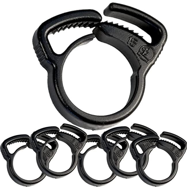 Collier de serrage tuyau arrosage goutte à goutte 16 mm - Bague fixation polyéthylène x100