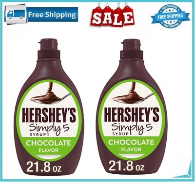 2 pack Hershey's Simply 5 Chocolate Syrup, Bottle 21.8 oz each