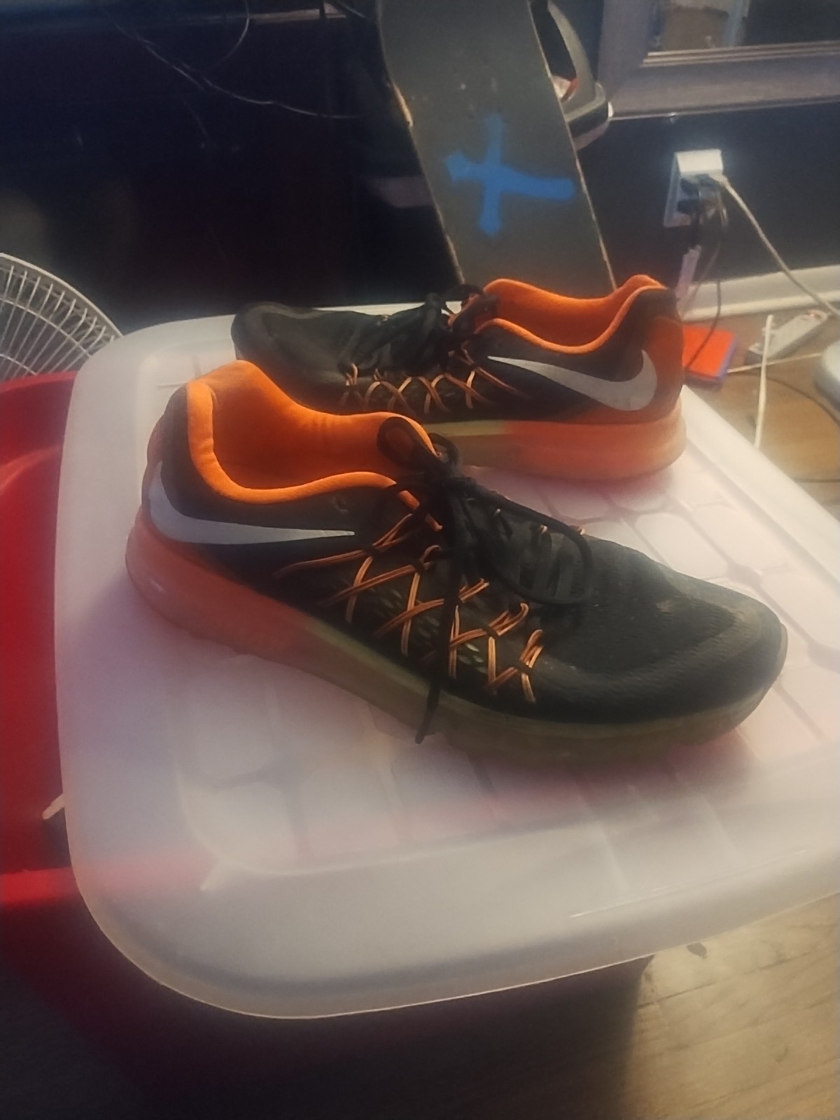 SAOLA Nike Air Max 2014 Uomo Taglia 13 Nero Cremisi Volt 698902 004