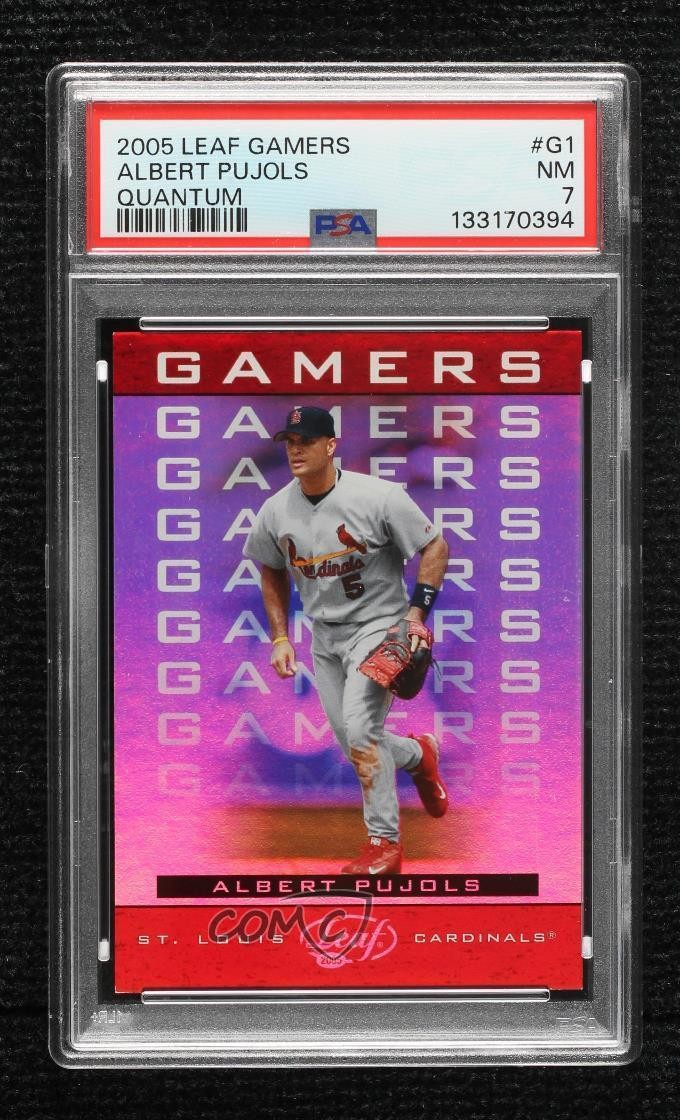 2005 Leaf Gamers Holofoil 143/175 Albert Pujols #G1 PSA 7