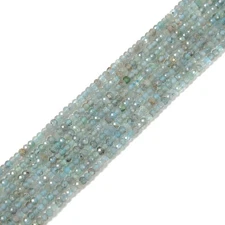 Natural Apatite Faceted Rondelle Beads Size 2x3mm 15.5'' Strand