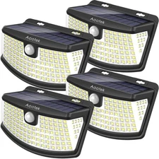 New Solar Motion Sensor Lights 120 LEDs with Lights Reflector,270° Wide Angle...