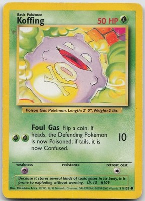 Koffing Common Base Set 051/102 LP