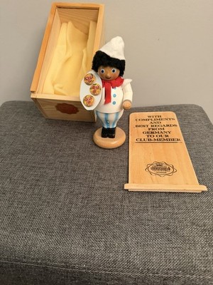 Vintage Steinbach Germany Pizza Chef Wooden Nutcracker Handcrafted Original Box